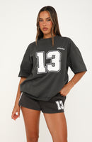 Extra Sweet Oversized Tee Charcoal