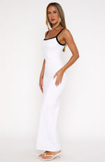 Just Stay Calm Maxi Dress White