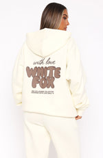 With Love Always Oversized Hoodie Cream