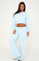Give You A Break Wide Leg Sweatpants Baby Blue