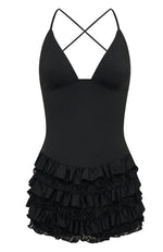 Dream Of Me Playsuit Black