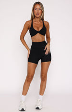 Keep Up High Waisted Shorts 4" Black