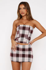 Xoxo Mini Skirt Red Plaid