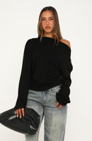 If You Insist Long Sleeve Top Black