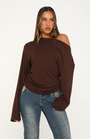 If You Insist Long Sleeve Top Chocolate