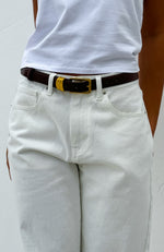 Rex Belt Chocolate/Vintage Gold