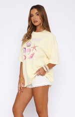 Washed Ashore Oversized Tee Lemon