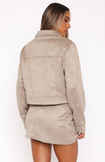 Born In The USA Suede Jacket Beige