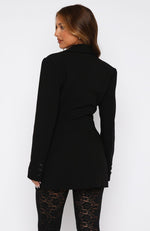 Hustle Hard Blazer Dress Black