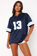 Friday Night Lights Oversized Jersey Navy