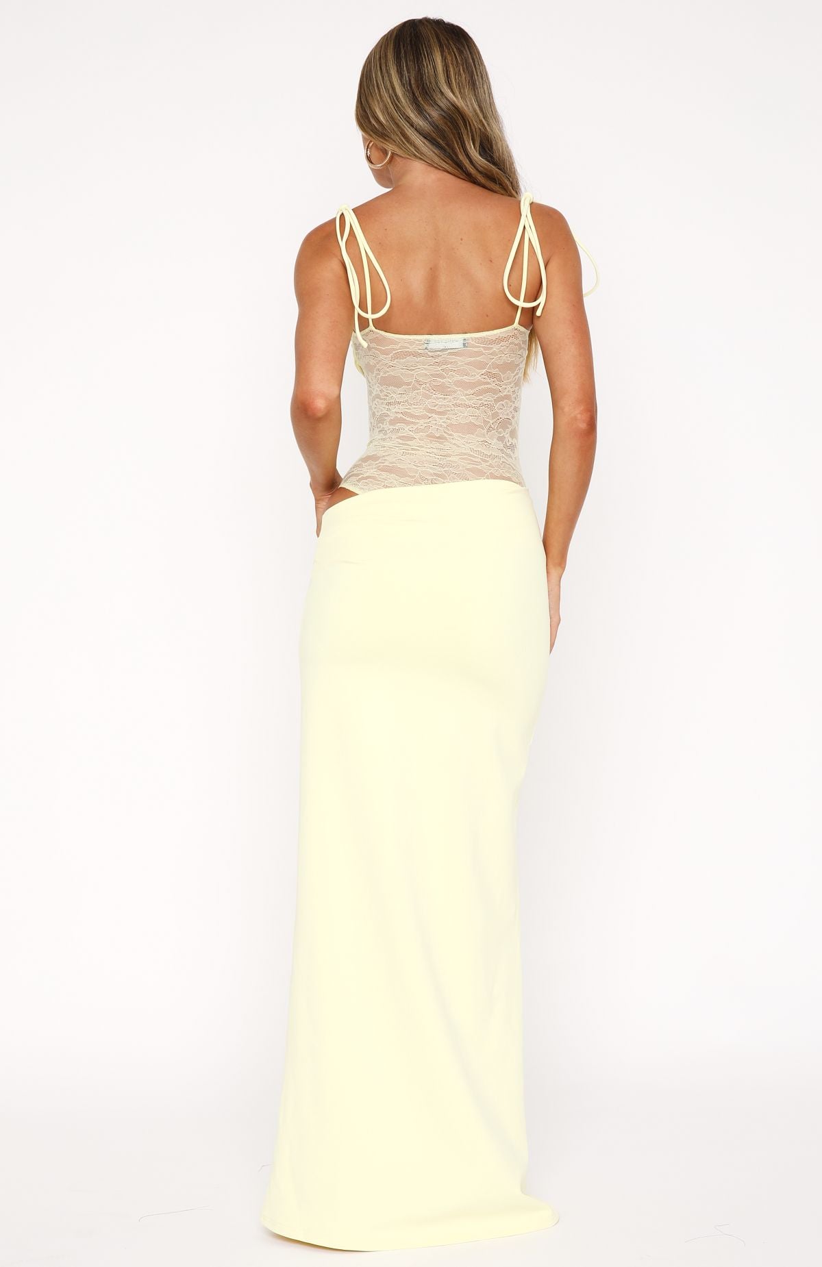 compliment me maxi dress lemon Featuring a stunning open Color:Classic Green occasion:weekend Enzoani | Pearl Wedding