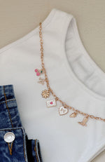 Karina Necklace Gold/Pink