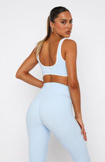 I'll Prove It Sports Crop Baby Blue/White