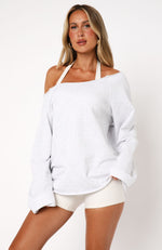 Call It Love Sweater Light Grey Marle