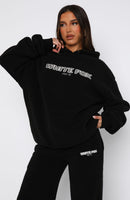 Don't Lose Me Oversized Hoodie Black