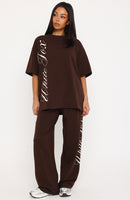 Luxurious Girl Track Pants Chocolate