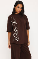Luxurious Girl Oversized Tee Chocolate