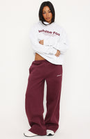 Made Up My Mind Wide Leg Sweatpants Burgundy