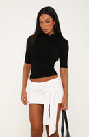 Meet Me Downtown Mini Skirt White