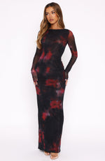 No Halo Long Sleeve Maxi Dress Noir Kisses