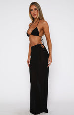 Luminous Maxi Skirt Black