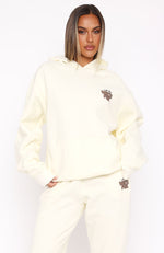 With Love Always Oversized Hoodie Cream