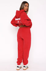 With Love In The Moment Sweatpants Red