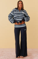 On Cloud Nineteen Cassidy Fold Over Wide Leg Pants Navy