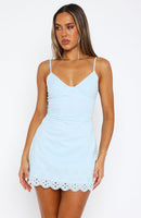 Spin Me Mini Dress Baby Blue