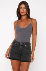Nobody But Me Bodysuit Charcoal