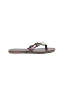 Kira Beaded Thong Sandals Chocolate