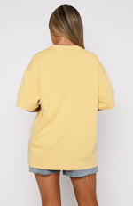 Running Out Of Time Oversized Tee Mustard