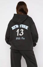 Team New York Oversized Hoodie Charcoal