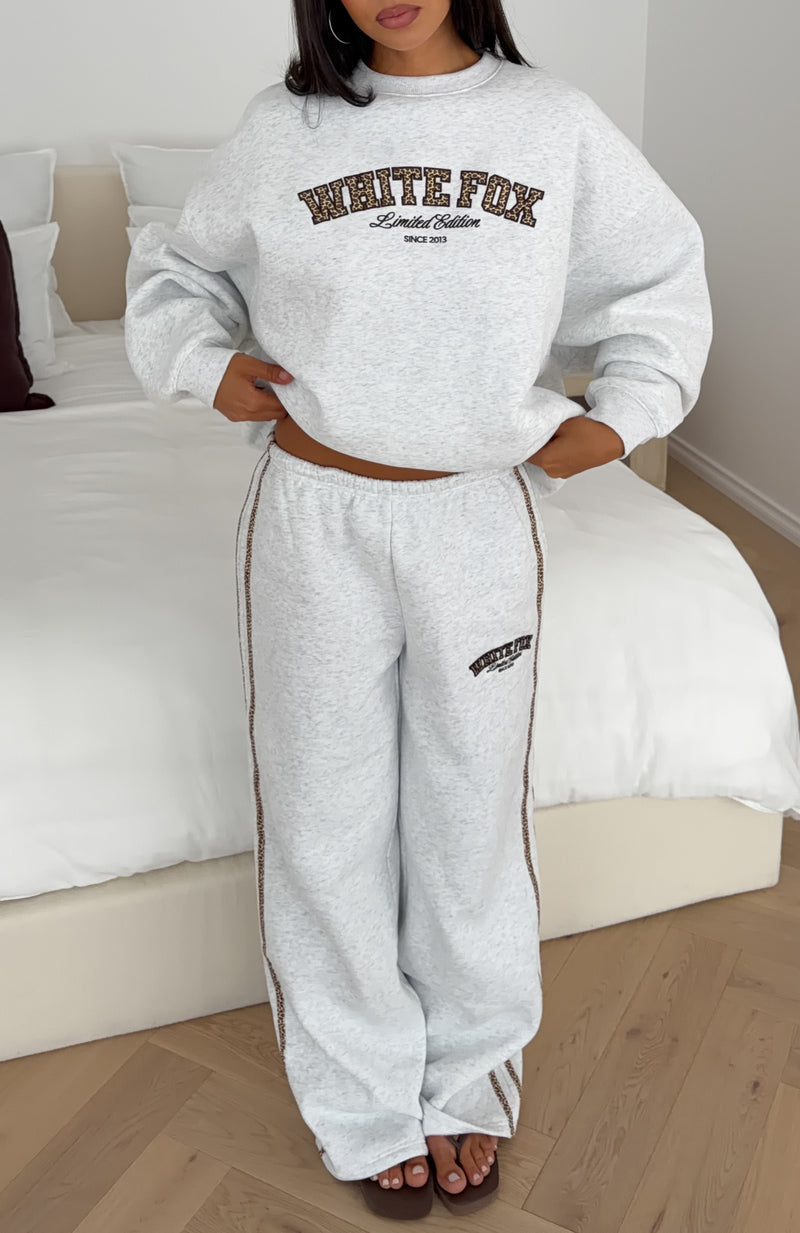 Perfect Harmony Wide Leg Sweatpants Grey Marle