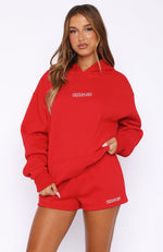 Take A Guess Oversized Hoodie Red