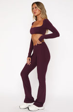 Wellness Flare Leggings Plum