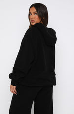 Don't Lose Me Oversized Hoodie Black