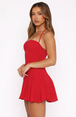 Think I'm In Love Mini Dress Red