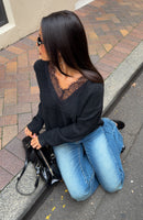 Rosaline Knit Sweater Black