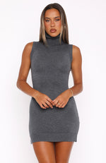 Only Necessary Knit Mini Dress Grey