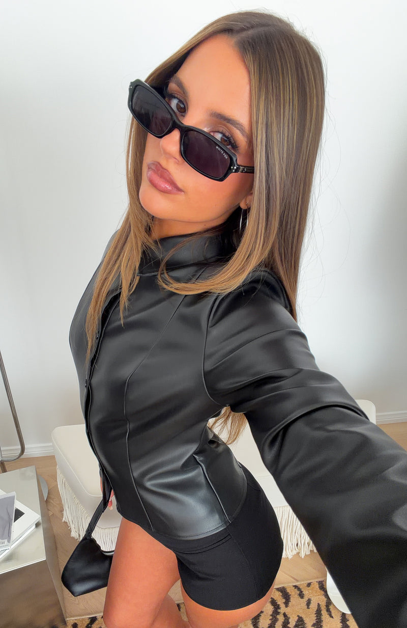 Genevieve Sunglasses Black/Black