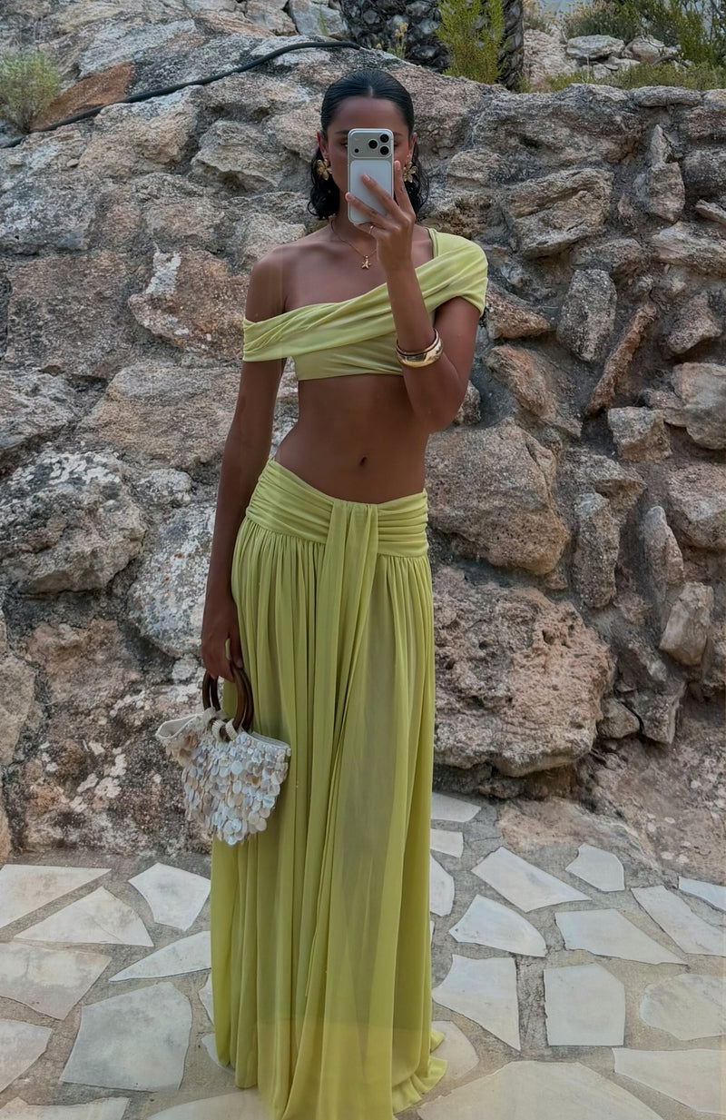 Amore Ease Maxi Skirt Pistachio Mist