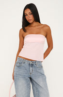 Sweet Sunshine Strapless Top Baby Pink