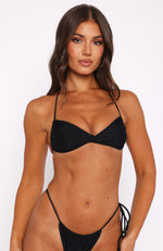 Mermaid Mood Bikini Top Black