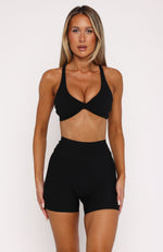 Keep Up High Waisted Shorts 4" Black