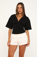 The Blueprint Fold Over Shorts Off White