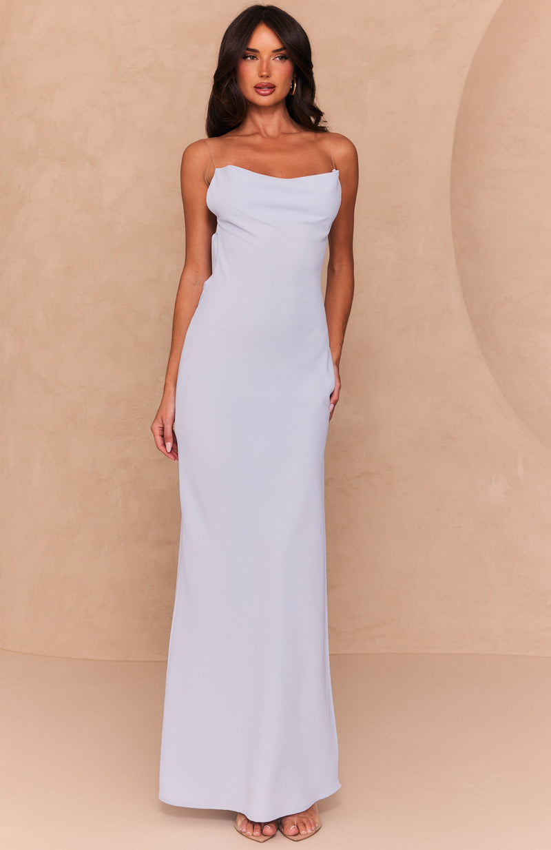 The Guest List Maxi Dress Dusty Blue