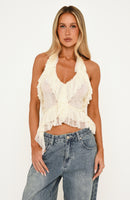 Thought You Should Know Halter Top Cream