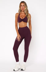 Go Getter High Waisted Leggings Plum