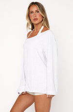 Call It Love Sweater Light Grey Marle